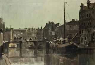 Cornelis Vreedenburgh - View on the Bickersgracht in Amsterdam