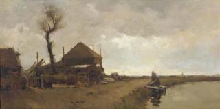 Cornelis Vreedenburgh - Washing day at a farm