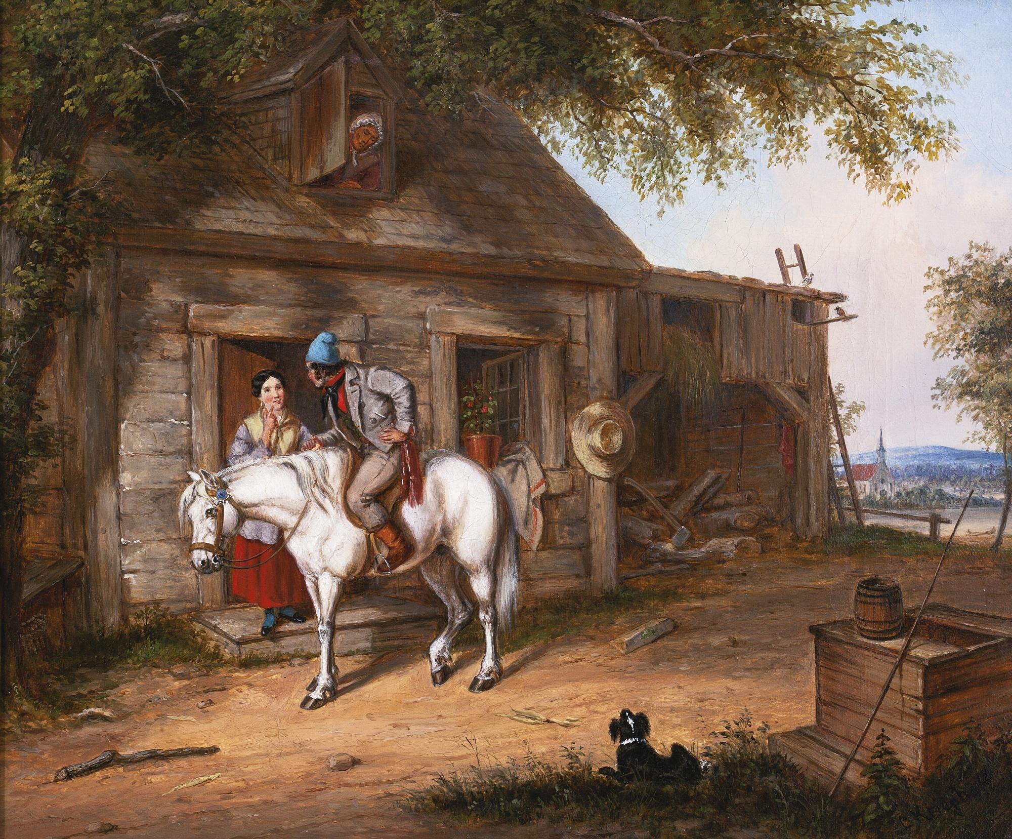 Cornelius David Krieghoff - A Private Conversation