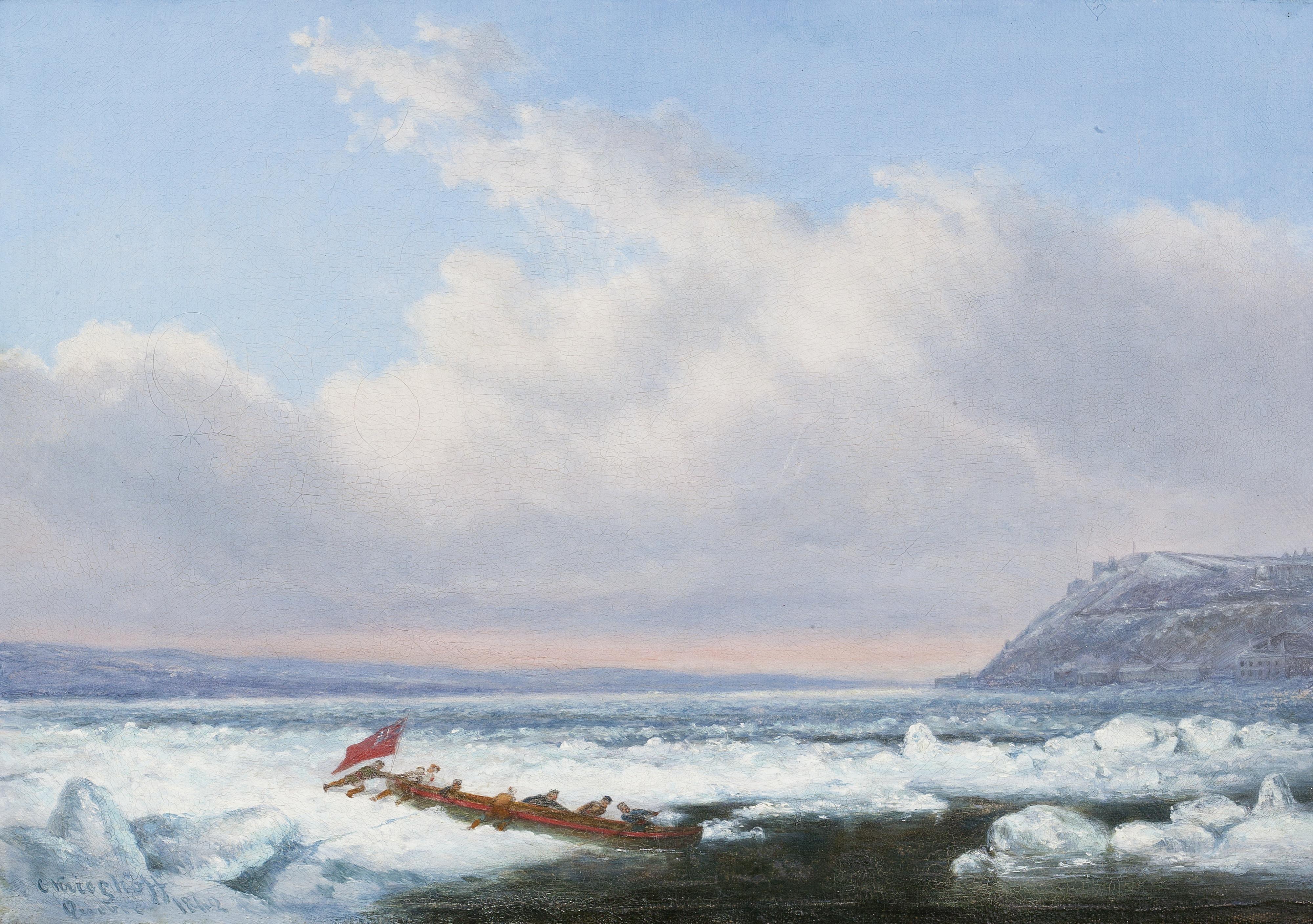 Cornelius David Krieghoff - Crossing The St. Lawrence