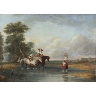 Cornelius David Krieghoff - Fording A River