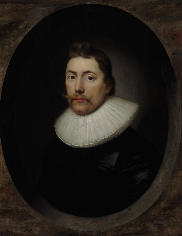 Cornelius Johnson - Portrait of a gentleman, bust-length