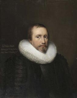 Cornelius Johnson - Portrait Of Sir Robert Heath (1575-1649), Half-Length, In A Black Doublet With A White Ruff