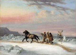 Cornelius Krieghoff - The Winter Crossing from Levis to Quebec
