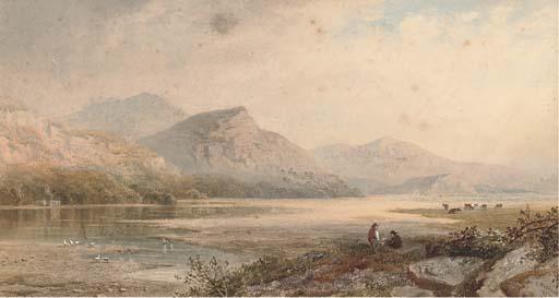 Cornelius Pearson - Figures relaxing, near Dolgelley