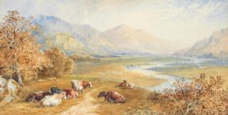 Cornelius Pearson - In the Vale of St. John, Cumberland; Scene Near Cardigan Bay, North Wales, a pair