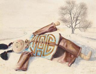 Cornelius Postma - Poupée Sur la Neige