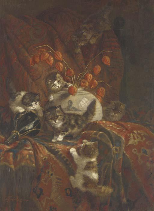 Cornelius Raaphorst - Kittens at Play