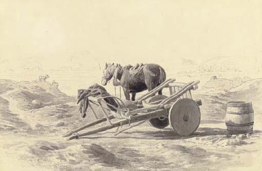 Cornelius Varley - An Irish Cart