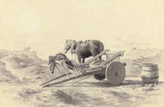 Cornelius Varley - An Irish Cart