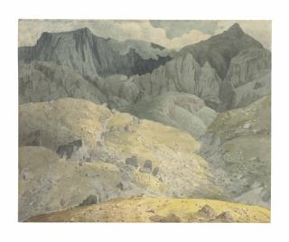 Cornelius Varley - View Of Mount Snowdon And Crib Goch, Caernarvonshire, North Wales