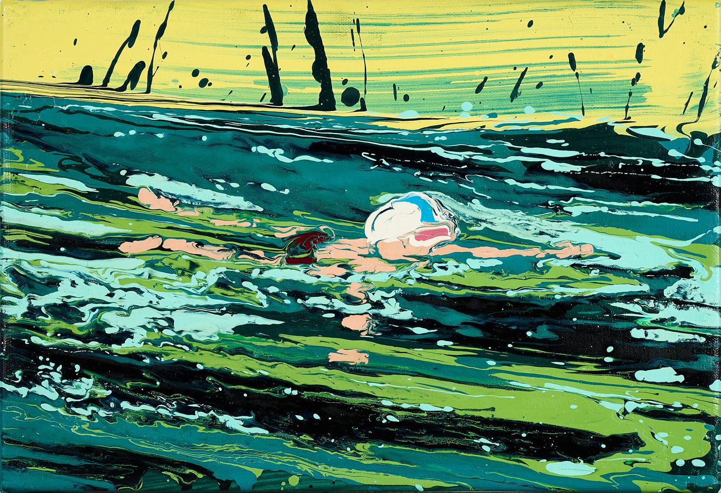 Cornelius Völker - Ohne Titel (Schwimmer).