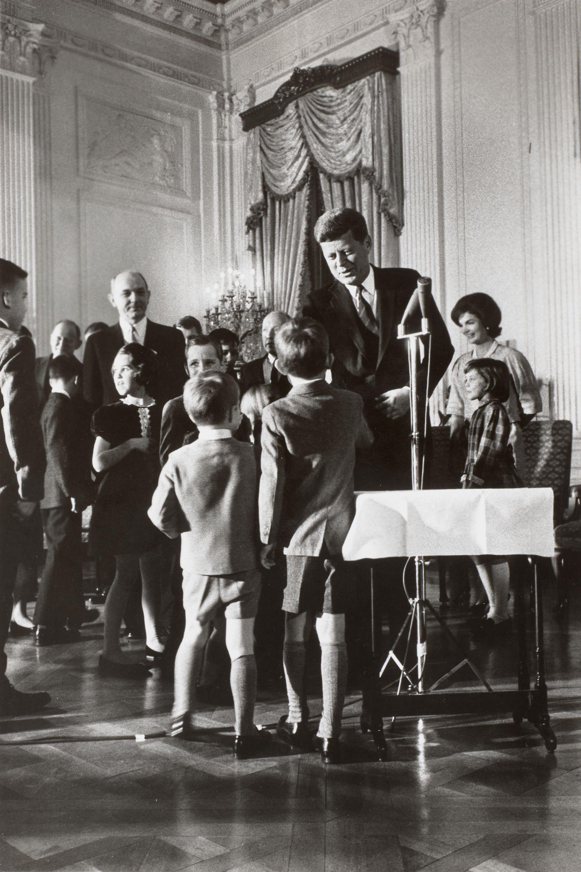 Cornell Capa - President John F. Kennedy with Children at The White House