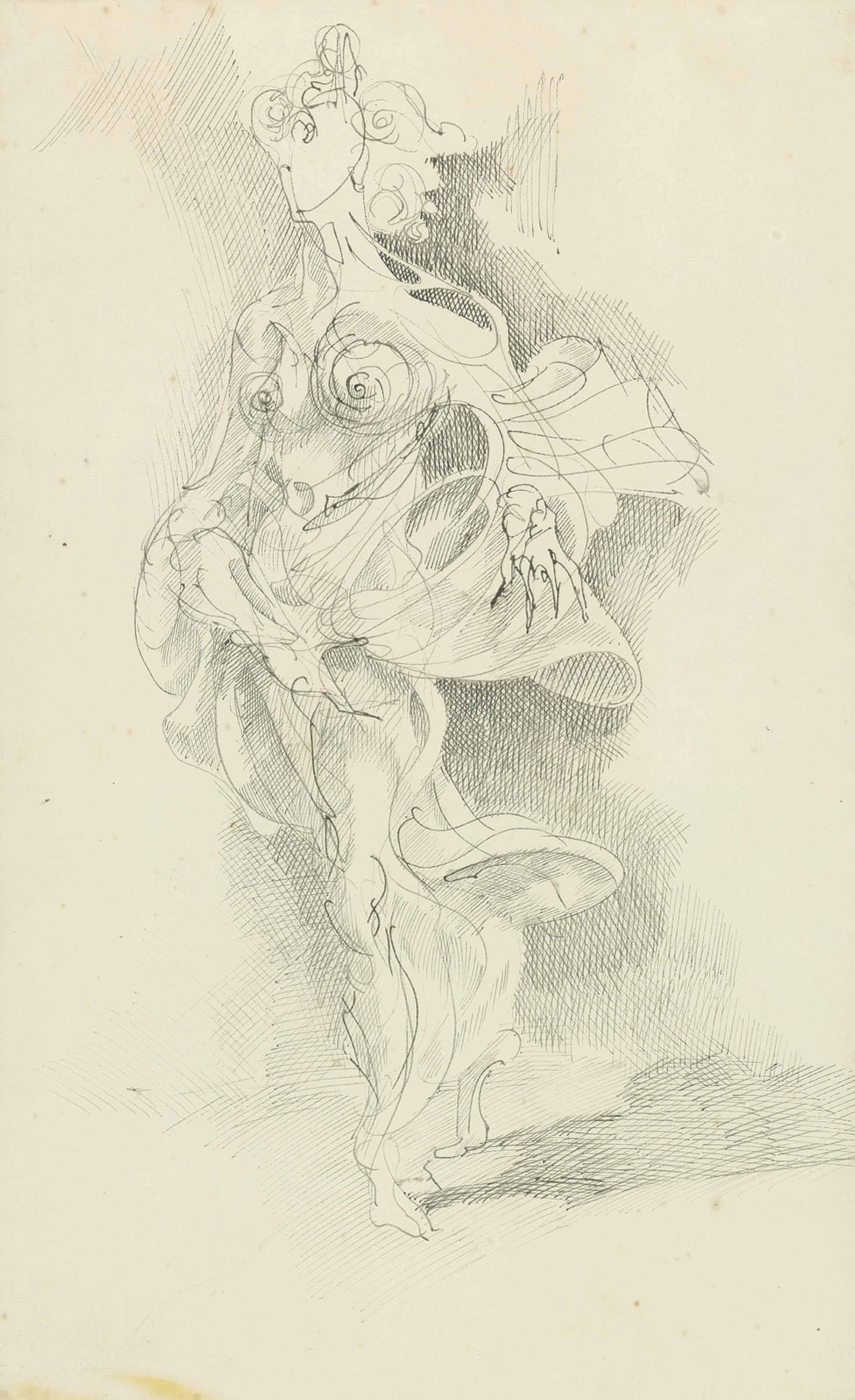 Corrado Cagli - Exotic standing figure