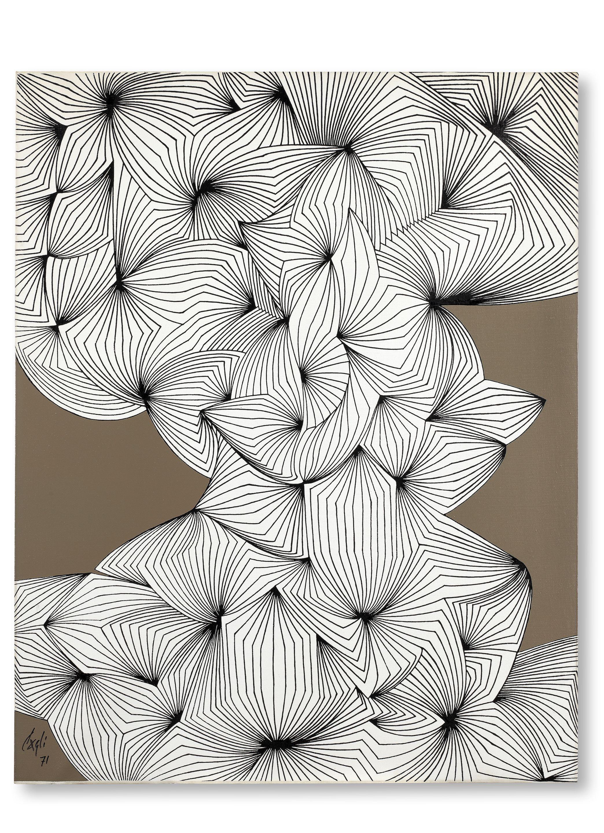 Corrado Cagli - Sistema di curve a usbergo, 1971