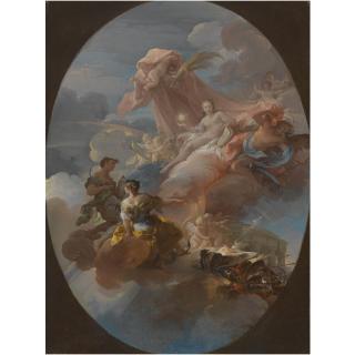 Corrado Giaquinto - An Allegory Of The Vanquishing Of War By Truth, Hope And Prudence