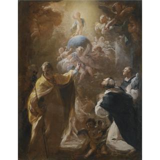 Corrado Giaquinto - The Infant Christ In Glory With Saints Dominic And Nicholas