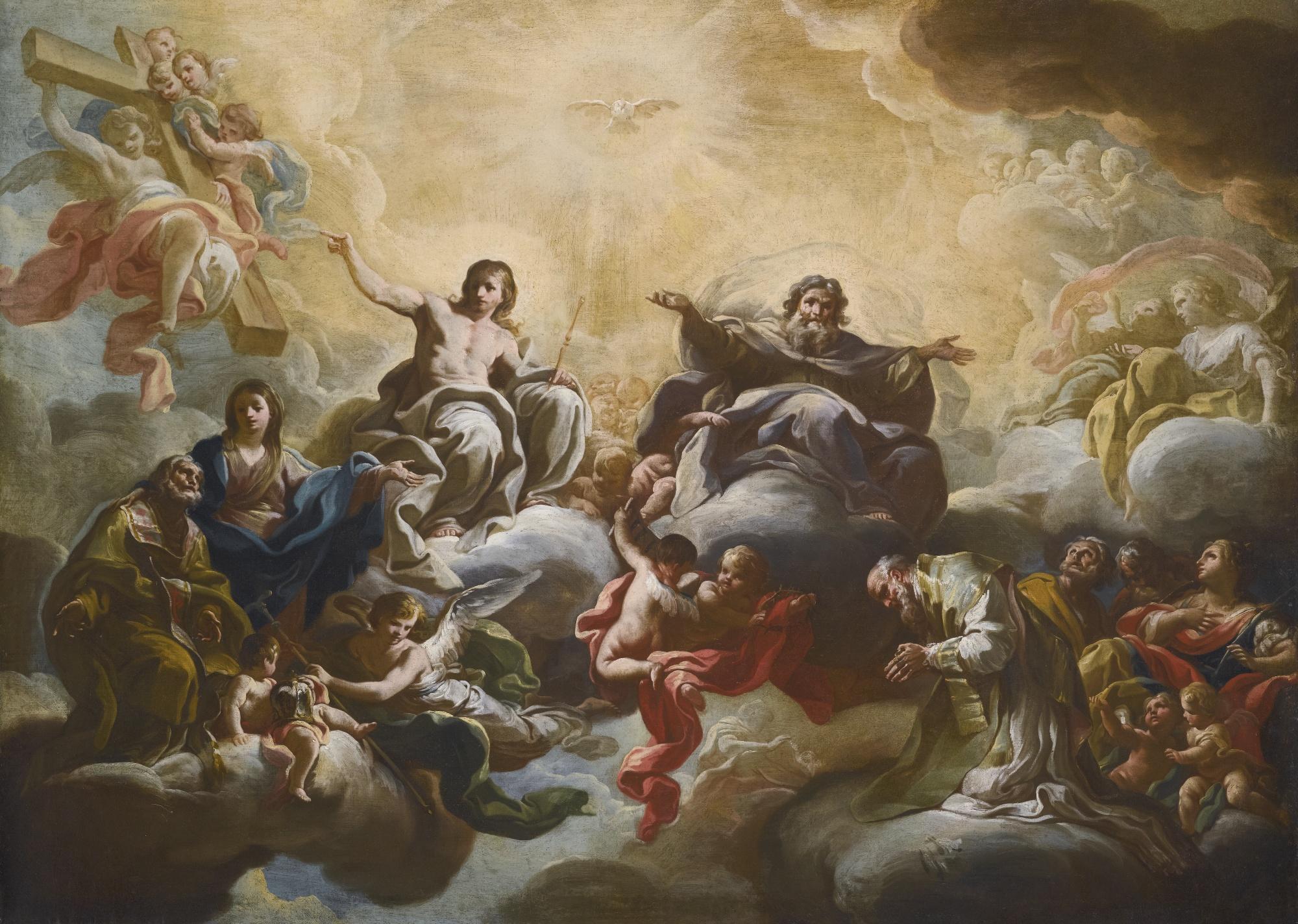 Corrado Giaquinto - The Virgin Presenting Saint Nicholas To The Holy Trinity