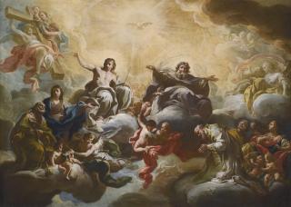 Corrado Giaquinto - The Virgin Presenting Saint Nicholas To The Holy Trinity