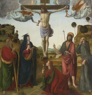 Cosimo Rosselli - The Crucifixion With The Madonna And Mary Magdalene, And Saints Andrew, John The Baptist And Francis
