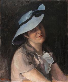 Costantino Pandiani - Donna con cappello