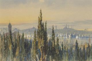 Count Amadeo Preziosi - Les petits champs des morts at Pera, Constantinople