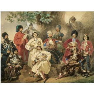 Count Mihaly Von Zichy - Military Group Portrait