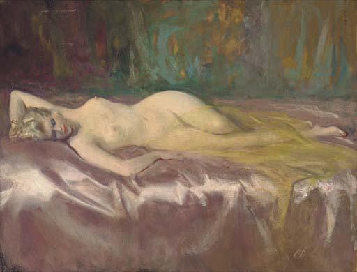 Cowan Dobson - Reclining nude