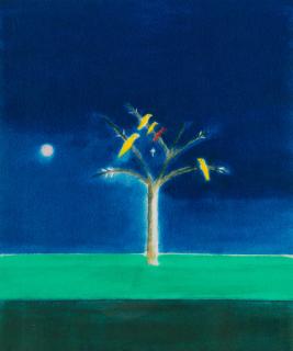 Craigie Aitchison C.B.E., R.S.A., R.A. - Canaries in a Tree
