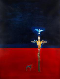 Craigie Aitchison C.B.E., R.S.A., R.A. - Crucifixion 2001