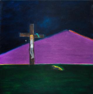 Craigie Aitchison C.B.E., R.S.A., R.A. - Crucifixion