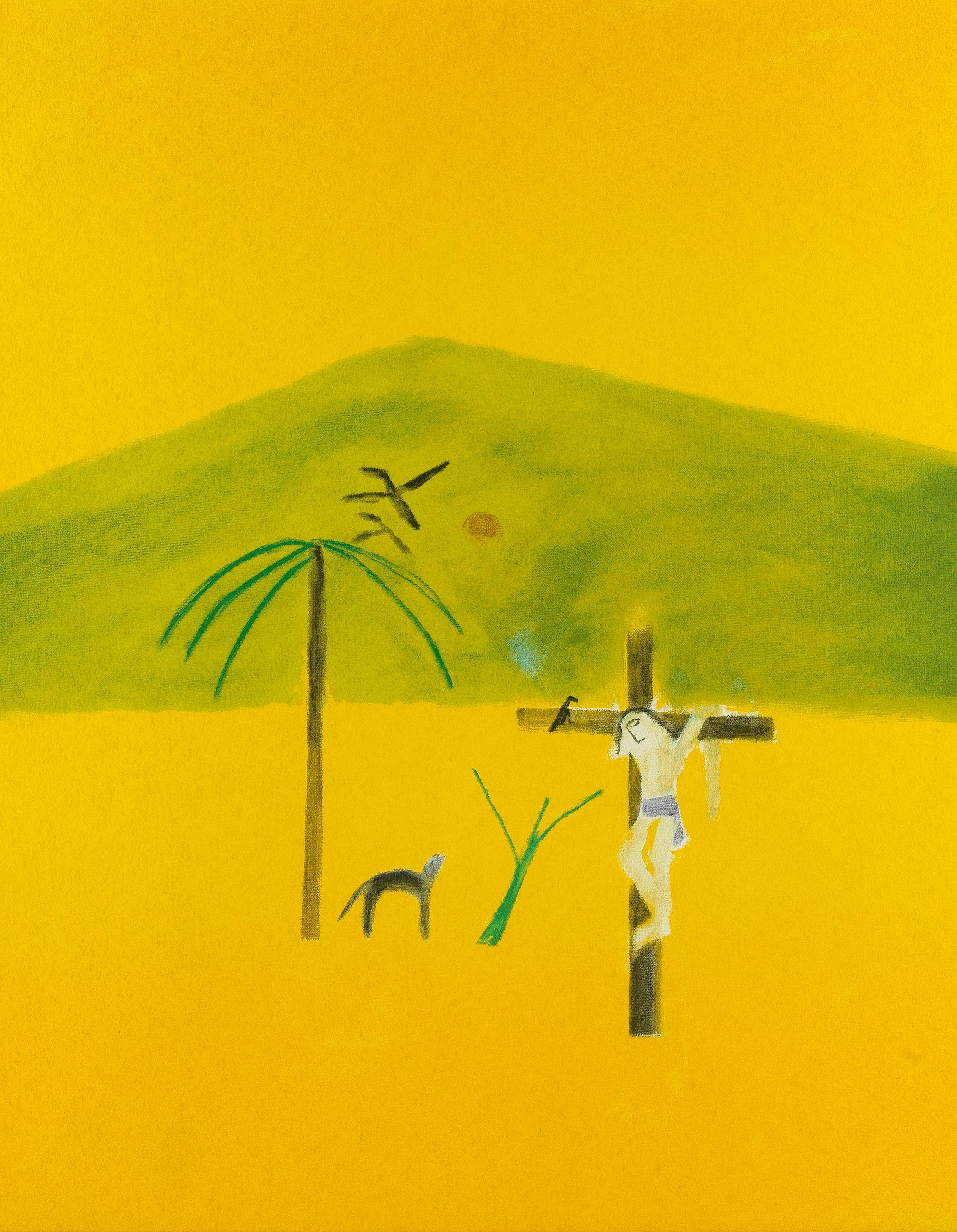 Craigie Aitchison C.B.E., R.S.A., R.A. - Indian Crucifixion