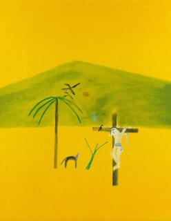 Craigie Aitchison C.B.E., R.S.A., R.A. - Indian Crucifixion