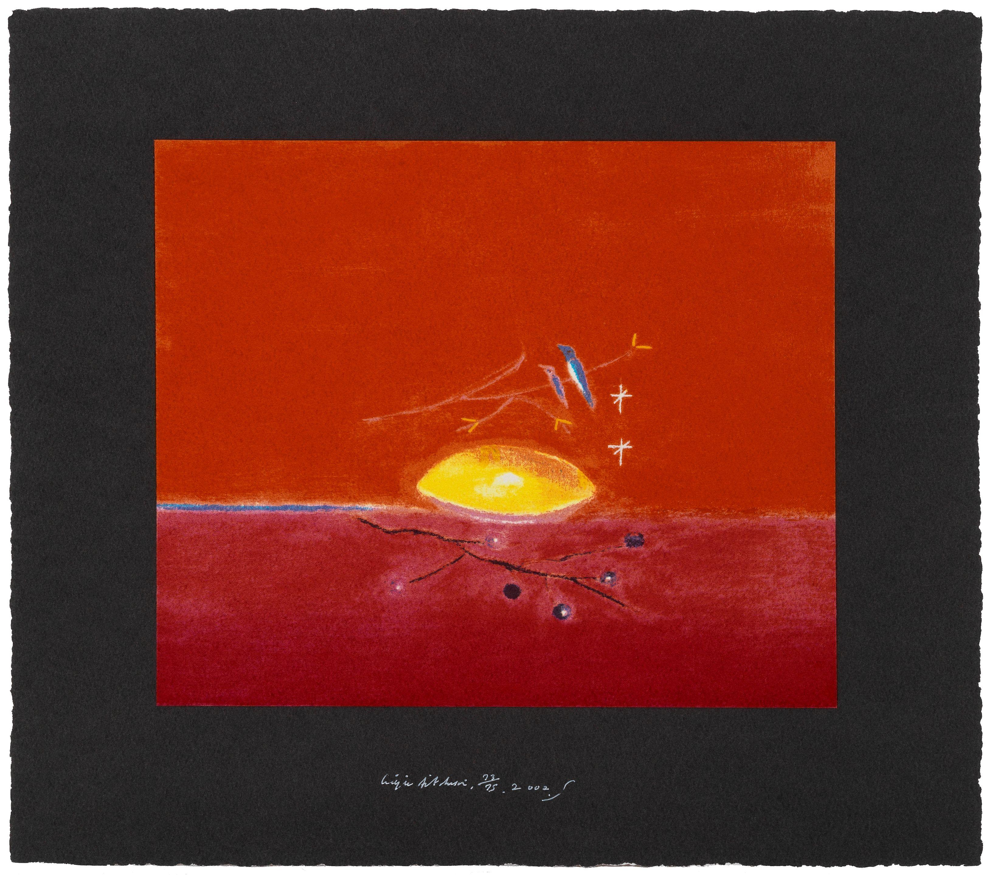 Craigie Aitchison C.B.E., R.S.A., R.A. - Lemon And Birds