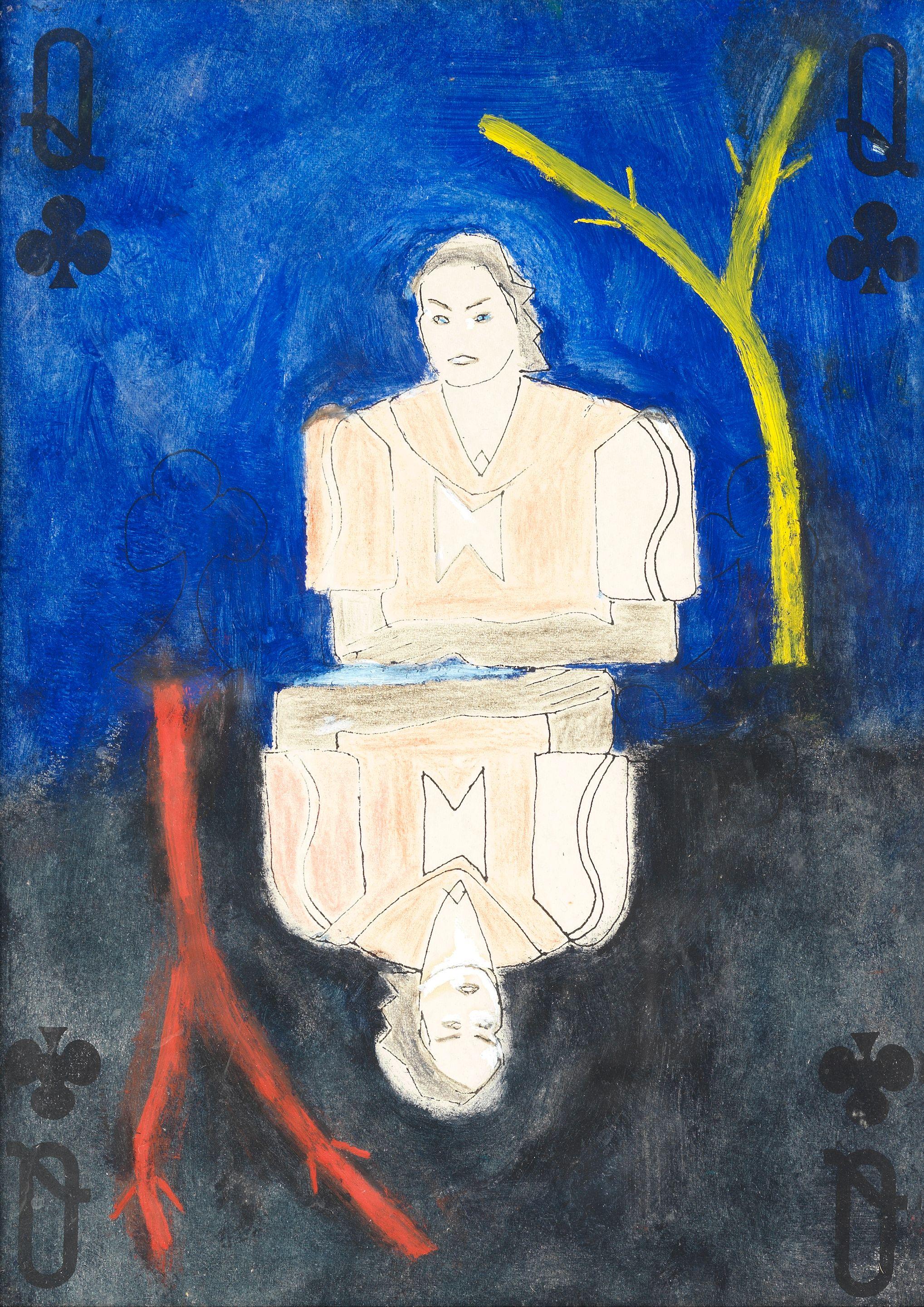 Craigie Aitchison C.B.E., R.S.A, R.A. - Queen of Clubs
