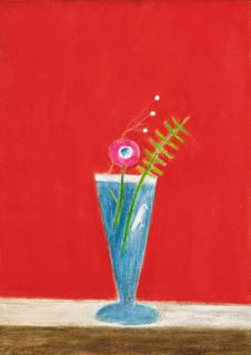 Craigie Aitchison, R.A. - Blue And White Bird Vase