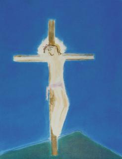 Craigie Aitchison, R.A. - Crucifixion Green Hill 