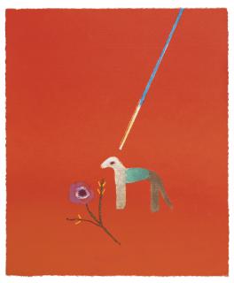 Craigie Aitchison, R.A. - Dusty In A Green Coat