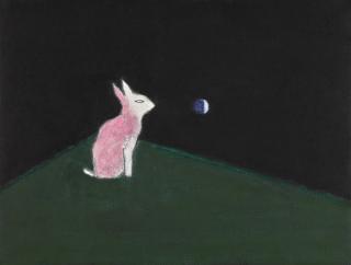 Craigie Aitchison, R.A. - Rabbit In Moonlight