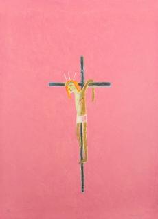 Craigie Aitchison - Pink Crucifixion