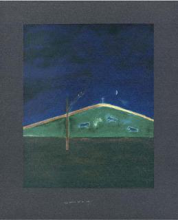Craigie Aitchison - Sheep in Moonlight