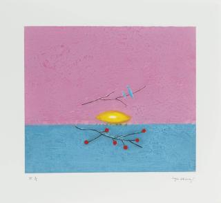 Craigie Aitchison - Still Life With Birds and Berries