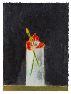 Craigie Aitchison - Tulips in a Glass, 2007