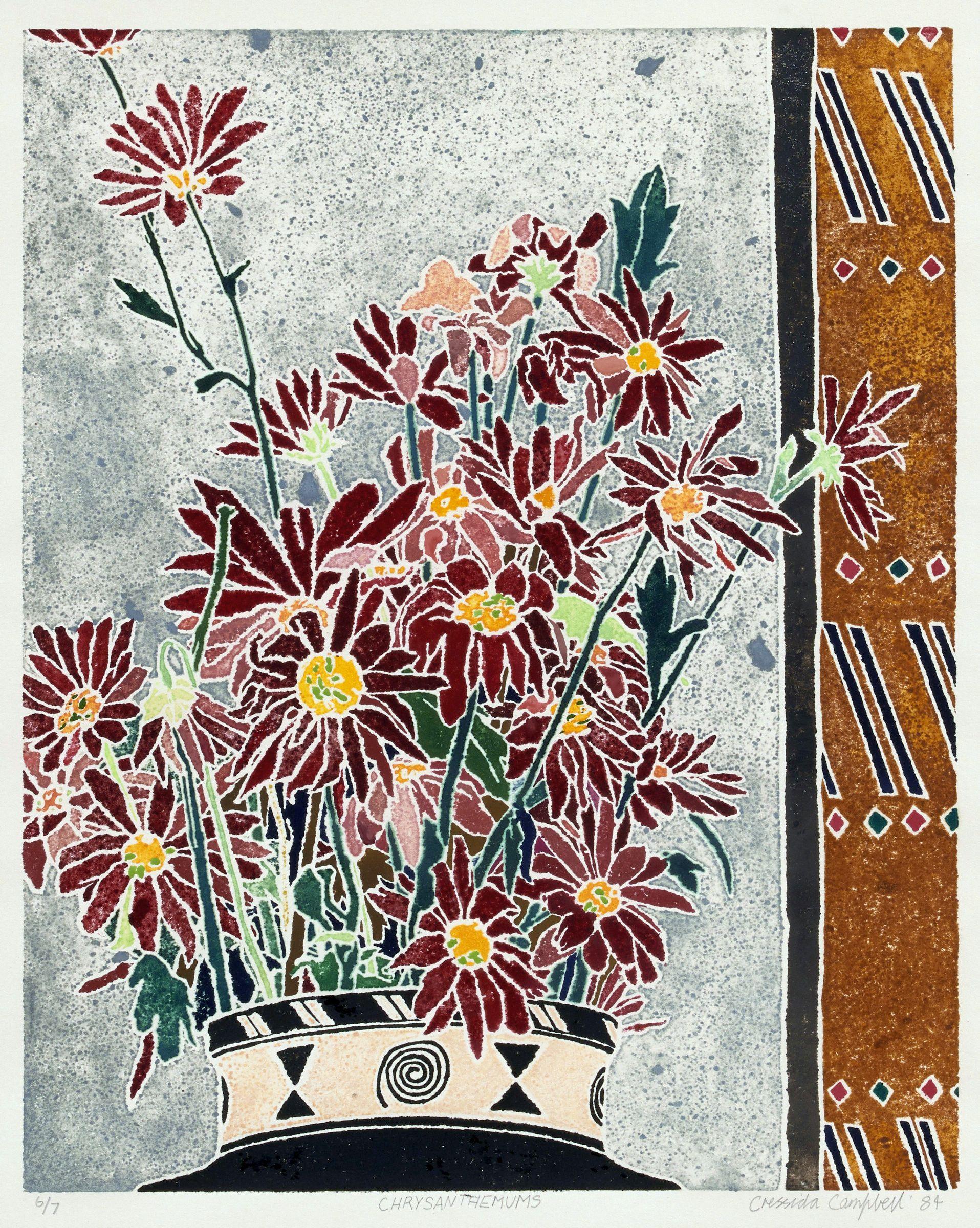 Cressida Campbell - Chrysanthemums, 1984