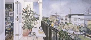 Cressida Campbell - From the Balcony (Triptych)