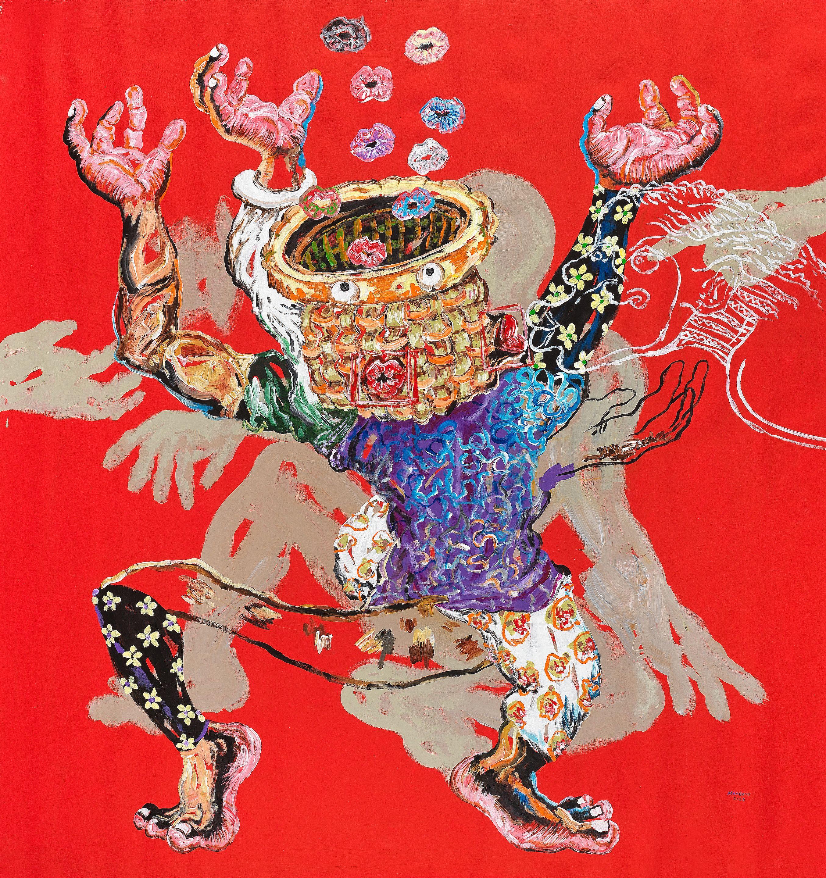 Cristiano Mangovo - Os beijos acrilico sobre tela, 2018