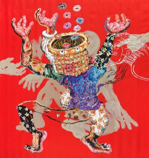 Cristiano Mangovo - Os beijos acrilico sobre tela, 2018