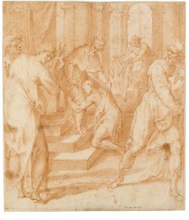 Cristofano Roncalli - St. Francis Giving Up His Wordly Attire