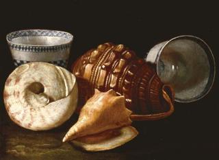 Cristoforo Munari - Three shells and two ceramic bowls