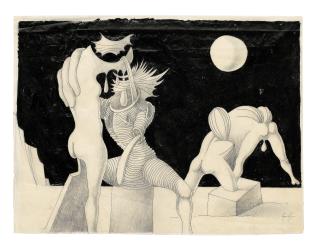 Cruzeiro Seixas - Estudo para um desenho perdido